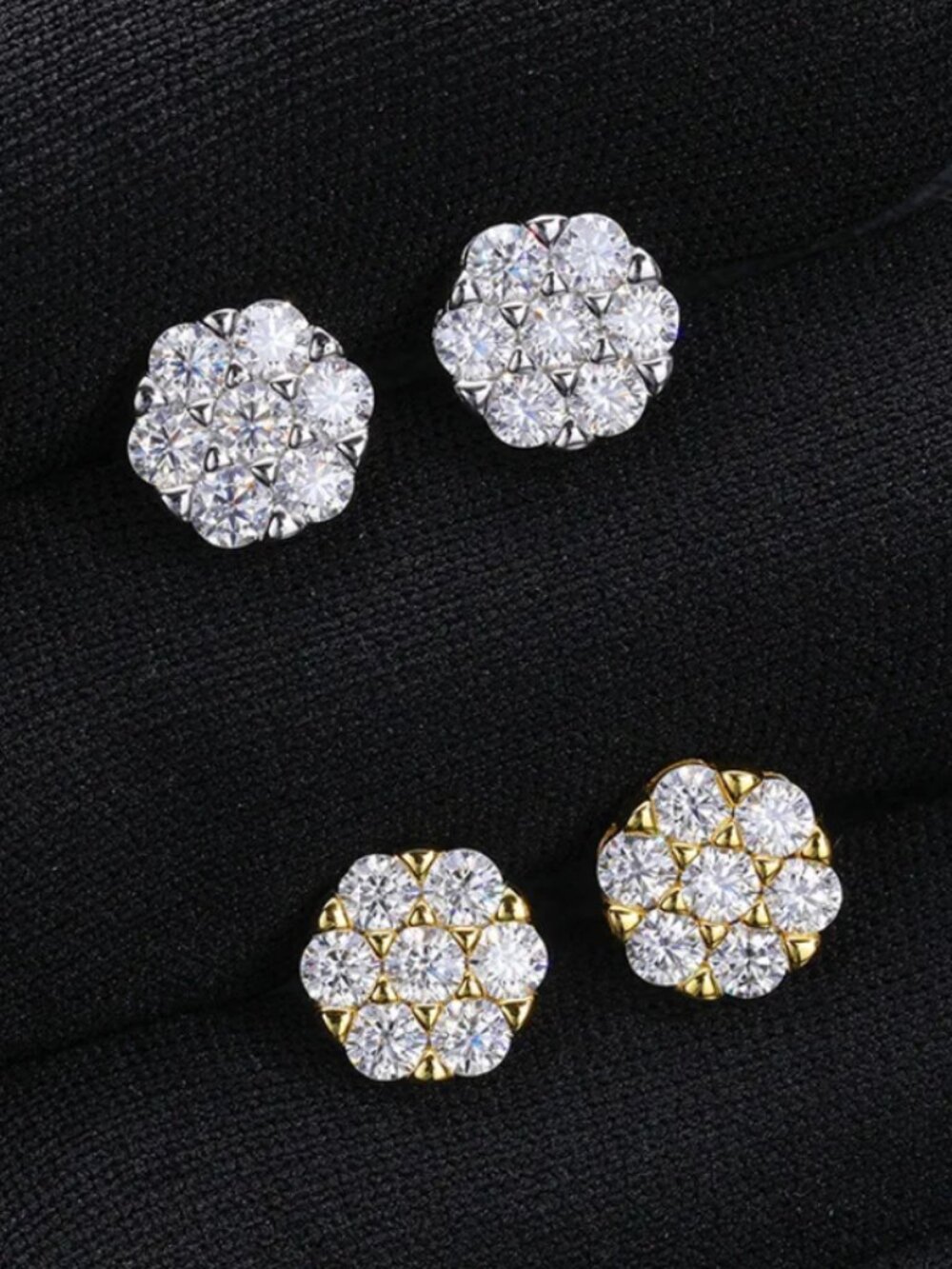 925 Sterling Silver Womens 2ct Diamond Stud Earrings Ladies Small Studs Jewelry - Picture 6 of 7